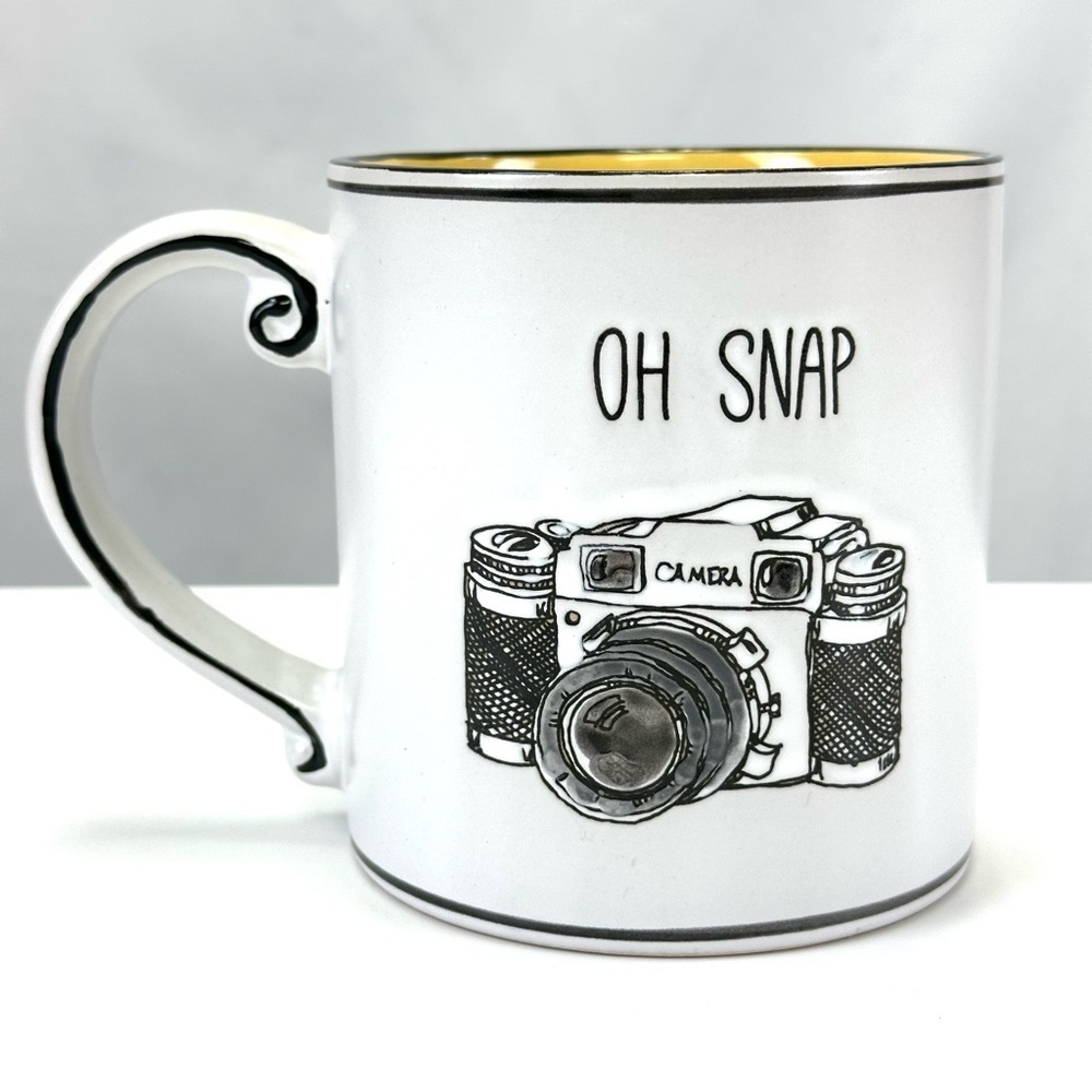 Oh Snap etched Mug Oversized Two Sided coffee beverage Photography
